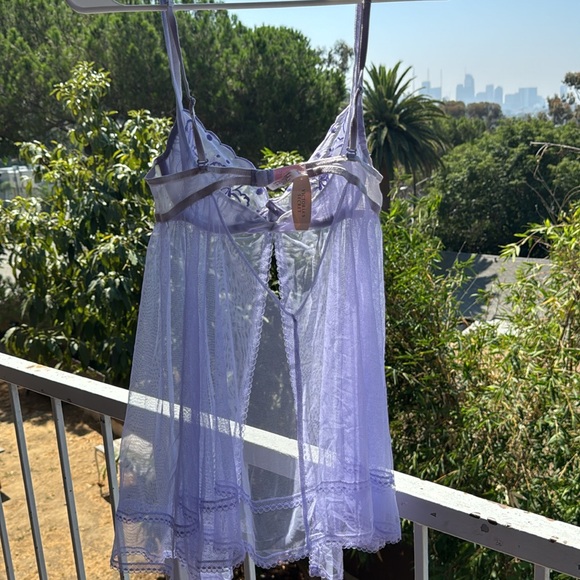 Purple Teddy with Garter - Picture 12 of 14